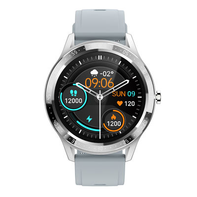 BT5.0 1.28in Tahan Air Panggilan Bluetooth Smartwatch IP67 Abu-abu Bulat